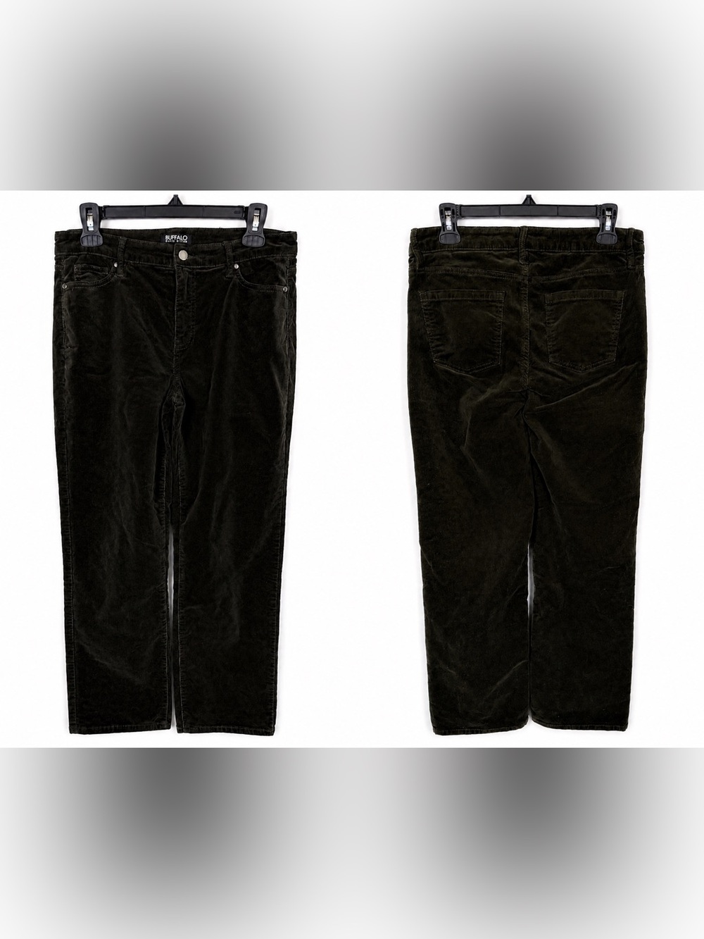 Buffalo David Bitton Nyla Corduroy Pants Women’s 8/29 Dark Olive Straight Leg